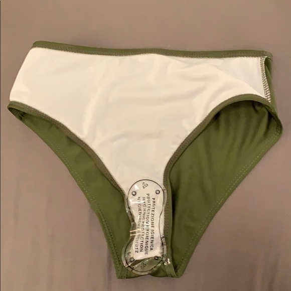 Forest green high waisted swim bottoms - Picture 3 of 3
